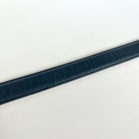 VTG Coach Womens 8400 Belt SMALL 26” Navy Blue Leather Solid Brass Made in USA main image 6